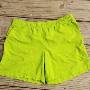 Womens Columbia Lime Athletic Shorts Small